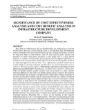 Significance of cost effectiveness analysis and cost benefit analysis in infrastructure development company