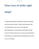 Chọn mua cổ phiếu ngân hàng?