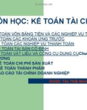 MÔN HỌC: KẾ TOÁN TÀI CHÍNH