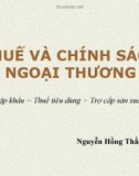 TÀI LIỆU: THUẾ VÀ CHÍNH SÁCH NGOẠI THƯƠNG