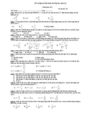 Đề và đáp án kiến thức thi đại học môn Lý