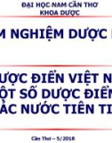 Bài giảng Kiểm nghiệm dược phẩm - Dược điển Việt Nam & một số dược điển của các nước tiên tiến