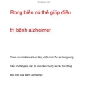 Rong biển có thể giúp điều trị bệnh alzheimer