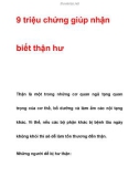 9 triệu chứng giúp nhận biết thận hư