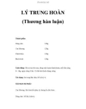 LÝ TRUNG HOÀN (Thương hàn luận)