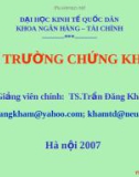 Bài giảng học về THỊ TRƯỜNG CHỨNG KHOÁN