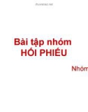 Bài tập nhóm HỐI PHIẾU