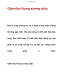 Giảm đau khung xương chậu