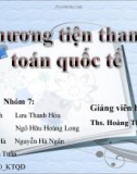 Bài giảng Các phương tiện thanh toán quốc tế