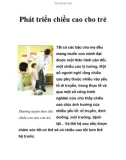 Phát triển chiều cao cho trẻ