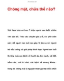 Chóng mặt, chữa thế nào