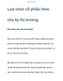 Lựa chọn cổ phiếu theo chu kỳ thị trường Blue-chips