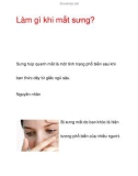 Làm gì khi mắt sưng