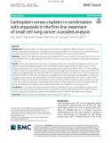 Carboplatin versus cisplatin in combination with etoposide in the first-line treatment of small cell lung cancer: A pooled analysis