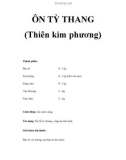 ÔN TỲ THANG (Thiên kim phương)