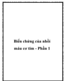 Biến chứng của nhồi máu cơ tim - Phần 1