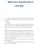 Giảm khả năng sinh sản ở nam giới