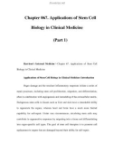 Chapter 067. Applications of Stem Cell Biology in Clinical Medicine (Part 1)