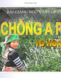 Bài giảng Ngữ văn 12 tuần 19 bài: Vợ chồng A Phủ