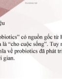 Thuyết trình Probiotics