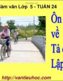 Bài giảng tập làm văn lớp 5: Ôn tập về tả đồ vật