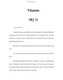 Vitamin (Kỳ 1)