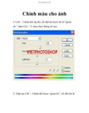 Chỉnh màu cho ảnh- P1