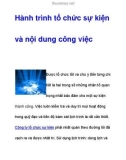 Hành trình tổ chức sự kiện và nội dung công việc