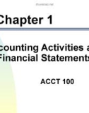 Lecture Financial accounting - Chapter 1: Accounting activities and financial statements