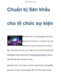 Chuẩn bị Sân khấu cho tổ chức sự kiện