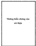 Những biến chứng của sỏi thận