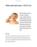 Khám phá ngôn ngữ cơ thể bé yêu