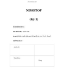 NIMOTOP (Kỳ 1)