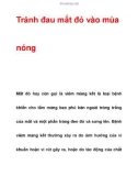 Tránh đau mắt đỏ vào mùa nóng