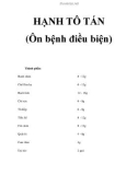 HẠNH TÔ TÁN (Ôn bệnh điều biện)