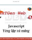 Bài giảng JavaScript Vòng lặp và mảng