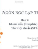 Bài giảng Ngôn ngữ lập trình: Bài 4 - Lê Nguyễn Tuấn Thành