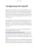 Cài đặt Zorin OS trên PC