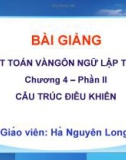 Bài giảng Thuật toán và ngôn ngữ lập trình C: Chương 4 - Hà Nguyên Long