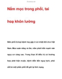 Nấm mọc trong phổi, tai hoạ khôn lường