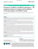 Prevalence of BRCA1 and BRCA2 pathogenic sequence variants in ovarian cancer patients in the Gulf region: The PREDICT study