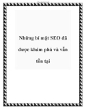 Những bí mật SEO đã được khám phá và vẫn tồn tại