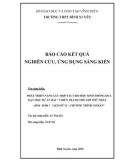 Sáng kiến kinh nghiệm THPT: Phát triển năng lực hợp tác cho học sinh thông qua dạy học dự án bài Chiến tranh thế giới thứ nhất (1914 - 1918) - Lịch sử 11 - Chương trình cơ bản.