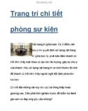 Trang trí chi tiết phòng sự kiện