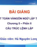 Bài giảng Thuật toán và ngôn ngữ lập trình C: Chương 5 - Hà Nguyên Long