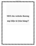 SEO cho website thương mại điện tử (bán hàng)?