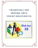 7 đề kiểm tra 1 tiết Hình học lớp 10 năm 2017-2018 có đáp án