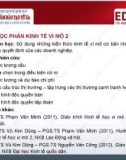 Bài giảng Kinh tế vi mô 2: Bài 1 - TS. Hoàng Thị Thúy Nga