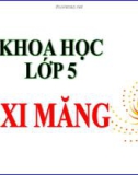 Bài giảng môn Khoa học lớp 5 năm học 2021-2022 - Bài 28: Xi măng (Trường Tiểu học Thạch Bàn B)