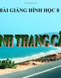 Bài giảng Hình học 8 chương 1 bài 3: Hình thang cân